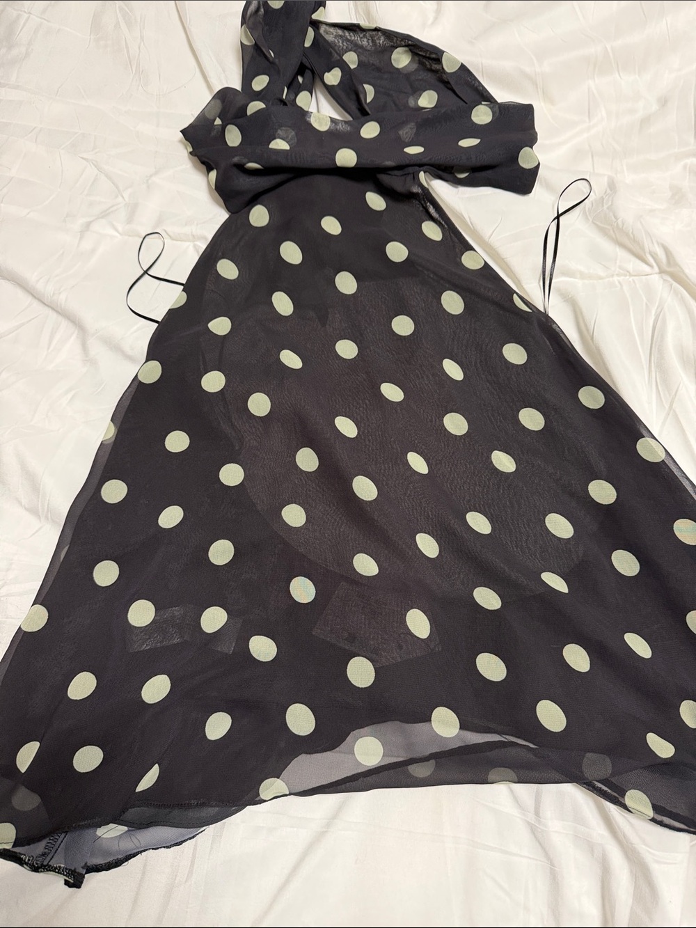 Black Polka Dot Halter too Elegant Women’s Evening top